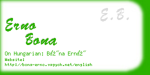 erno bona business card